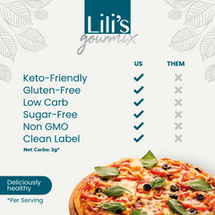 Lili’s Gourmix Pizza  Low Carb Sugar & Gluten Free; Keto Premium Mix  6.2 oz - 177g