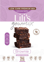 Lili’s Gourmix Deliciously Guilt-Free: Gluten-Free, Sugar-Free, Keto Brownie Baking Mix  8.8 oz - 250 g