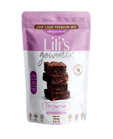 Lili’s Gourmix Deliciously Guilt-Free: Gluten-Free, Sugar-Free, Keto Brownie Baking Mix  8.8 oz - 250 g