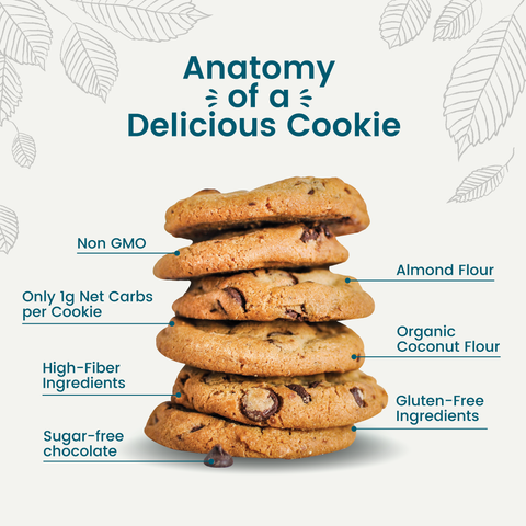 Lili’s Gourmix Chocolate Chip Cookie Mix, Sugar & Gluten Free, Keto, Low Carb, 6.6 oz - 186 g