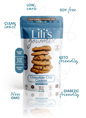 Gourmix Chocolate Chip Cookie Mix, Keto, No Sugar, Gluten Free, Low Carb,  9.5 oz - 270 g
