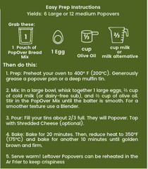 Rosemary Popover Bread Gluten Free Baking Mix