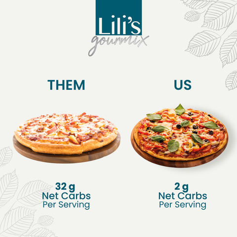 Lili’s Gourmix Pizza  Low Carb Sugar & Gluten Free; Keto Premium Mix  6.2 oz - 177g
