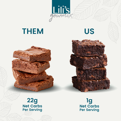 Lili’s Gourmix Brownies, keto, Low Carb, Premium Mix, Easy to Make,    12.5oz - 362g
