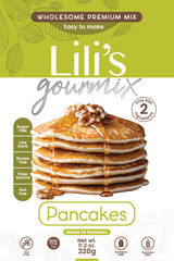 Lili’s Gourmix Pancakes Premium Mix,  No Sugar Low Carb Keto Friendly 11.3 oz - 320 g
